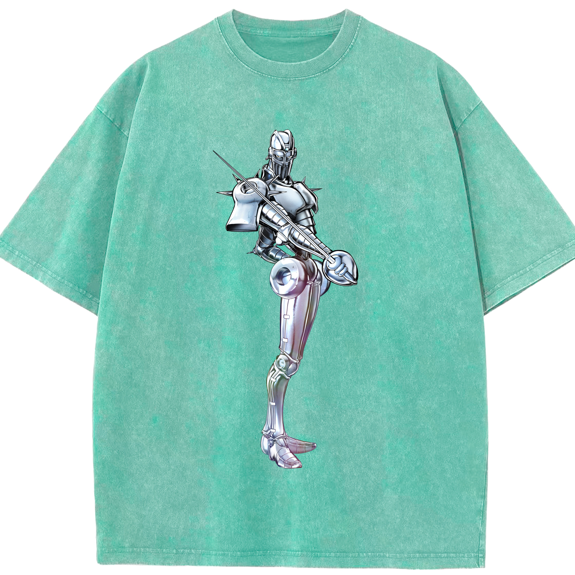 （画像用） ジョジョの奇妙な冒険 ジャン＝ピエール?ポルナレフ JoJo's Bizarre Adventure Jan Pierre Polnareff 綿100% ヴィンテージ風 半袖Tシャツ（フロントプリント）